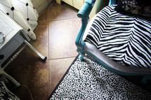 zebra print chair 