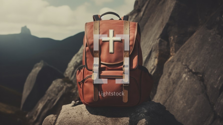 Missionary work Backpack on the mountain