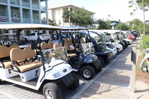 parked golf carts 