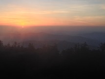 sunrise over mountain 