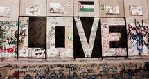 A message for love on the daunting "Separation Wall" between Israel and Palestine