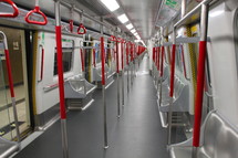 inside a subway underground train 