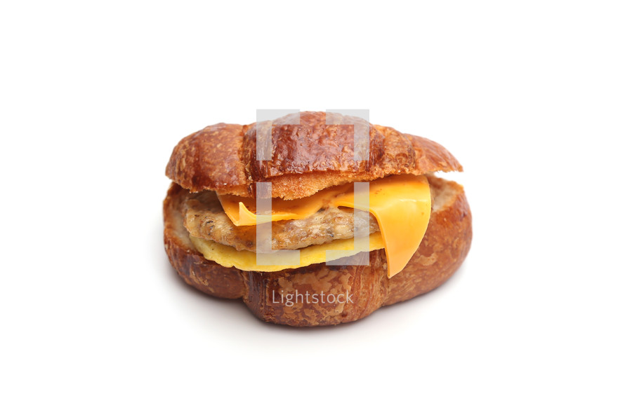 bacon, egg, and cheese croissant 
