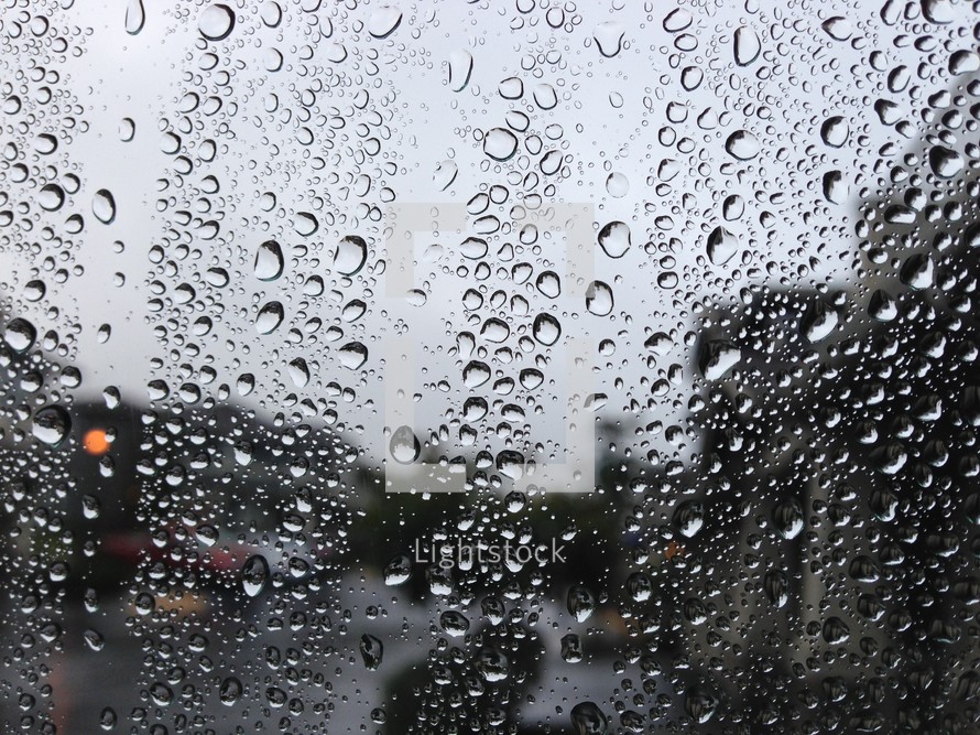 Rain on a window.