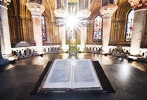 Bible on an altar 