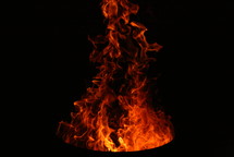twirling flames, fire