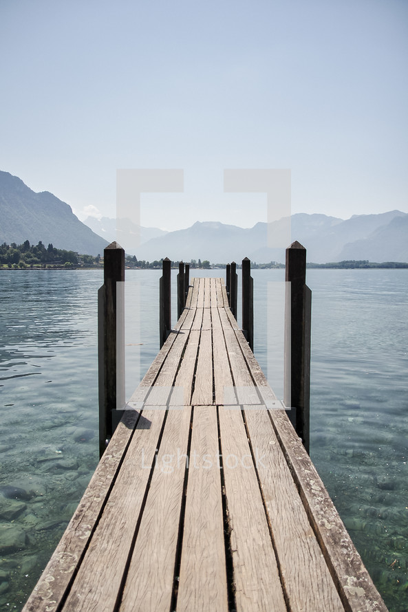 pier over water in Switzerland 