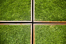 cross in grass squares