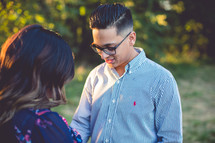 a Latino couple expecting a baby 