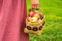 girl picking apples 