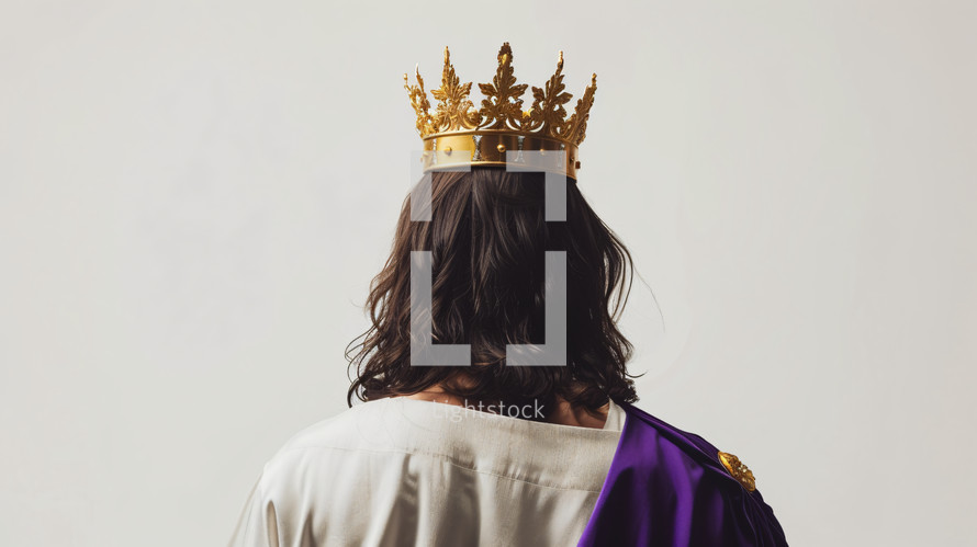 Jesus with a gold crown