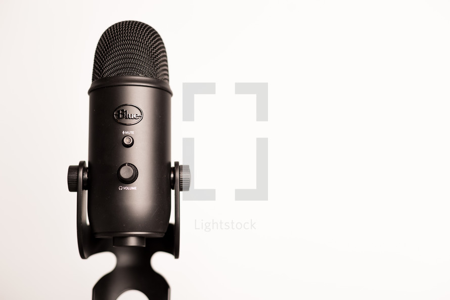 microphone on white 