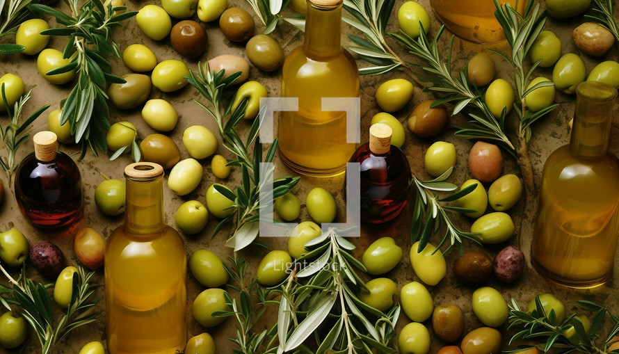 Extra virgin olive oil extract. AI generative