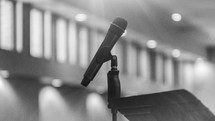 microphone in a church 