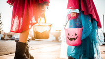 children trick-or-treating 