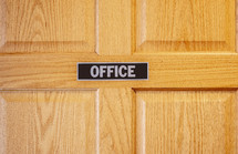 office sign on a door 