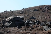 rocks on a hillside 