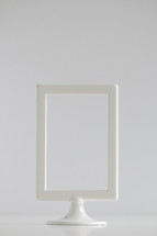 a white frame 