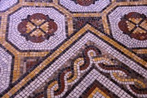 Mosaic tiles from a Roman villa 