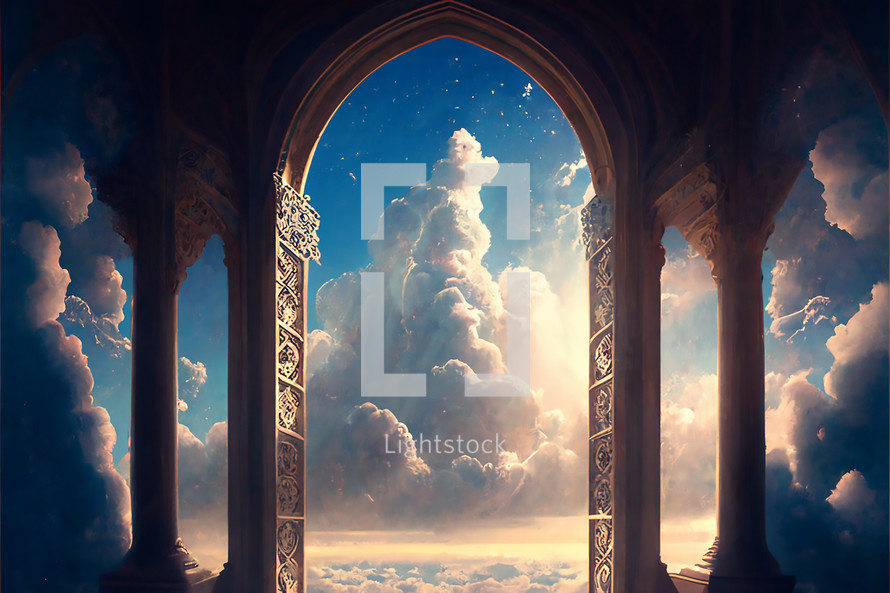 Archway with view of the heavens