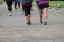 walkers and runners at a race 