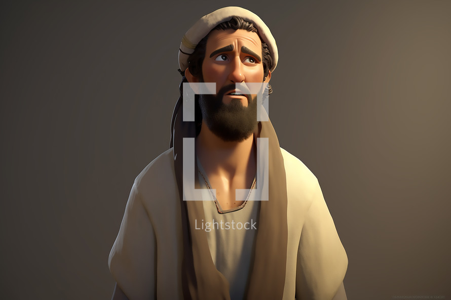 Biblical character in 3D