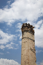top of an ancient pillar 