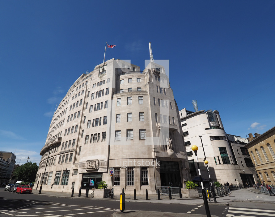 LONDON, UK - CIRCA JUNE 2017: BBC Broadcasting House headquarters of the British Broadcasting Corporation in Portland Place