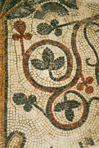 Mosaic on display in Madaba, Jordan