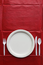 paper plate place setting 