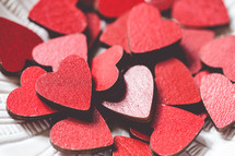 red wooden hearts 