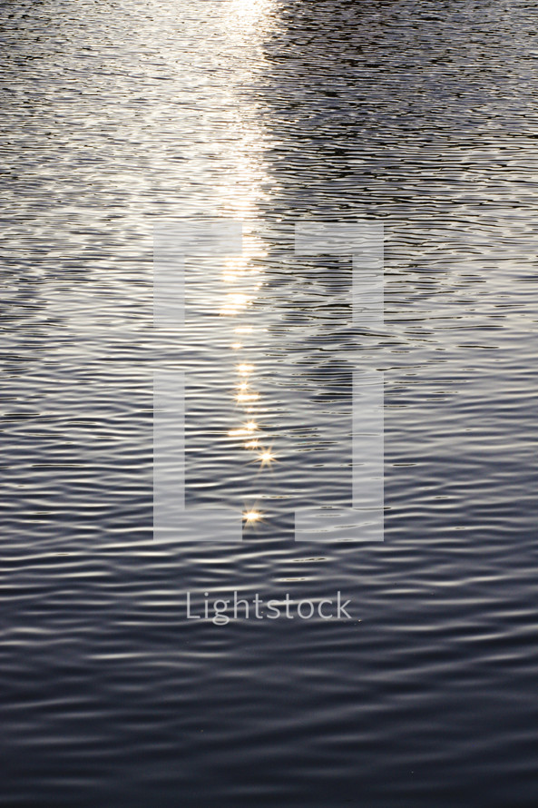 sunlight  reflecting off water