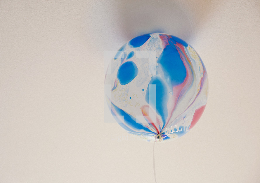 helium balloon at the ceiling 