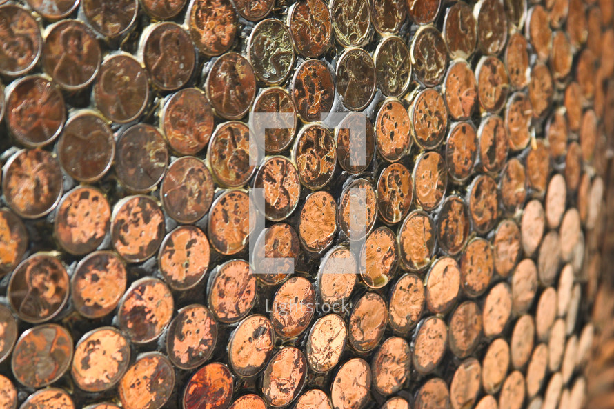 pennies texture 
