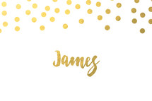 gold dot border, James 