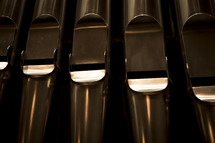 organ pipes closeup 