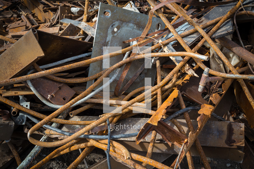 Rusty scrap metal 