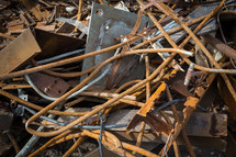 Rusty scrap metal 