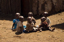 kids in a village 
