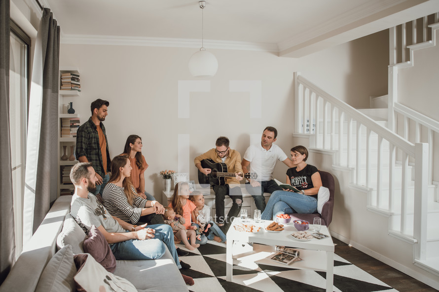An in home Bible study for families with music 