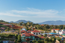 Rural town in Lashio Myanmar