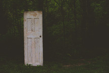 old door outdoors in a forest 