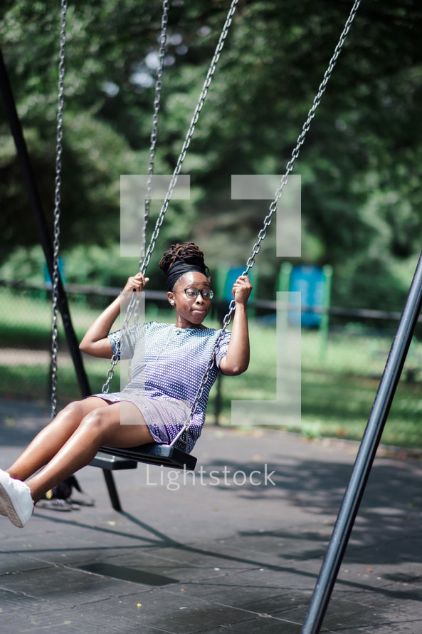 woman on a swing 
