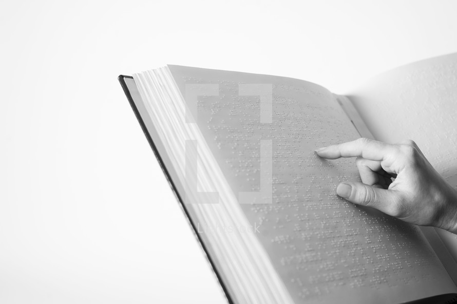 reading a braille Bible