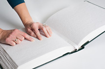 reading a braille Bible