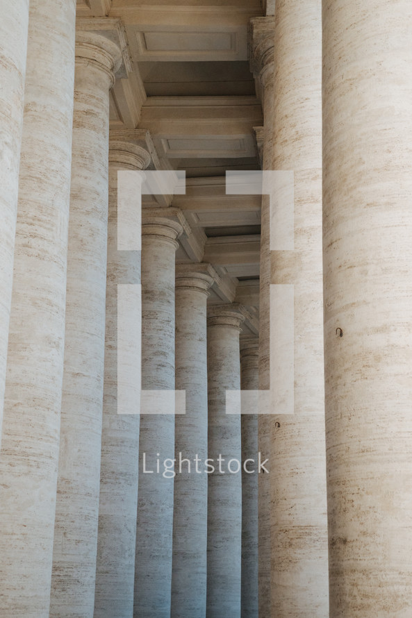 columns of St Peter's Basilica Rome 