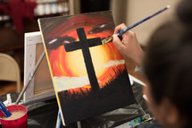 painting a cross 