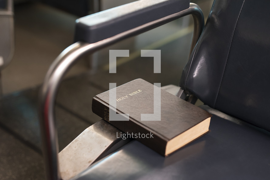 Bible traveling on a train