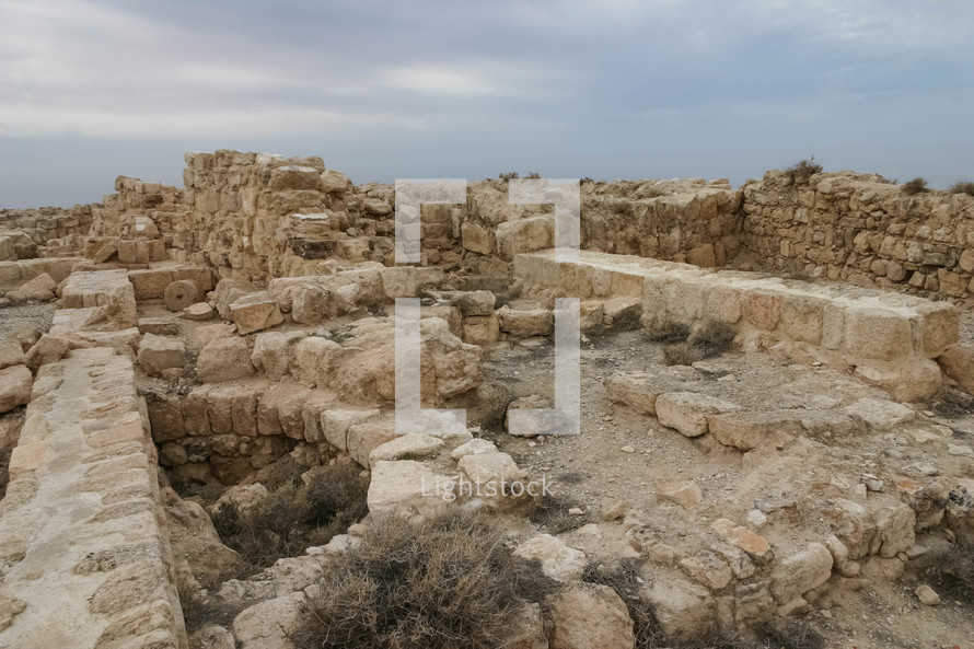 Ruins of the fortress where it is believed John the Baptist was beheaded by Herod