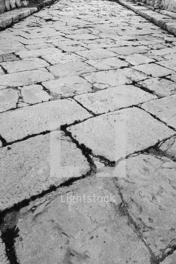 ancient stone pavers in Jordan 